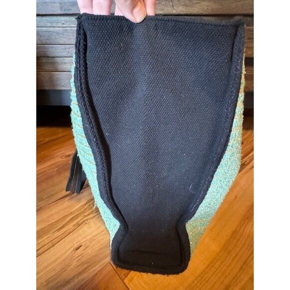 America and Beyond Embellished Tote Tassel Green And Black Beach Travel EUC - Picture 5 of 16